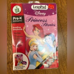 LeapFrog LeapPad Disney Princess Stories Book & Cartridge Pre-K Reading NEW